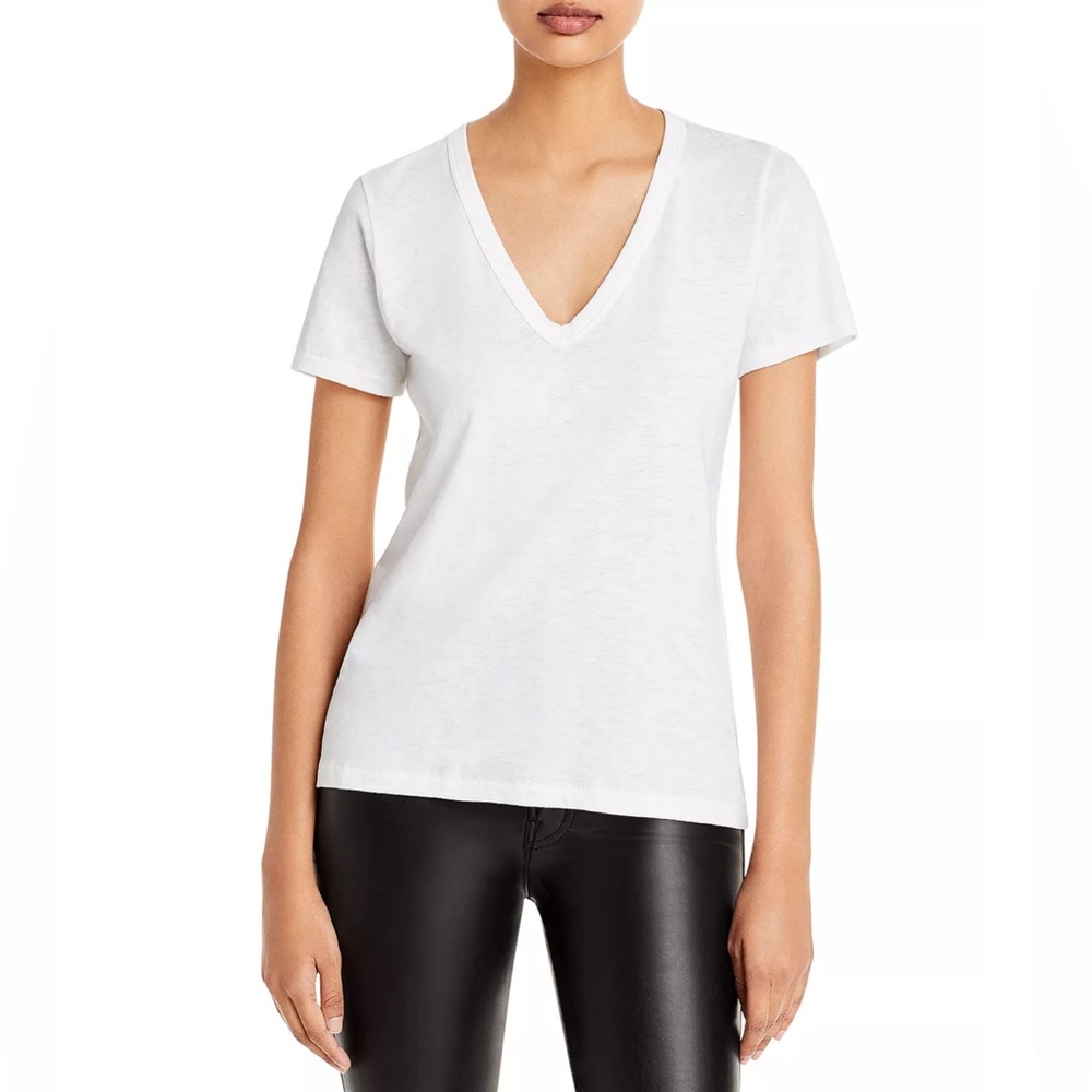 Rag & Bone White Cotton/Viscose T-Shirt Medium